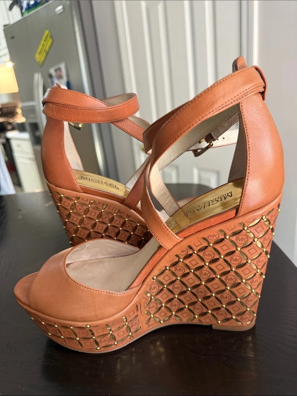 MICHAEL Michael Kors Gabriella platform wedge sandals in a 